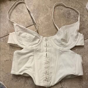 White Fox Boutique Ivory Corset Top